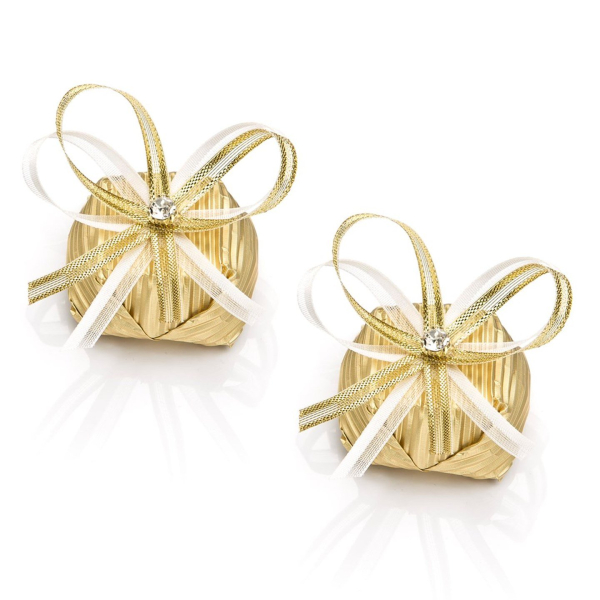 Altın  Yaldızlı Dekorlu Tektaş Çikolata